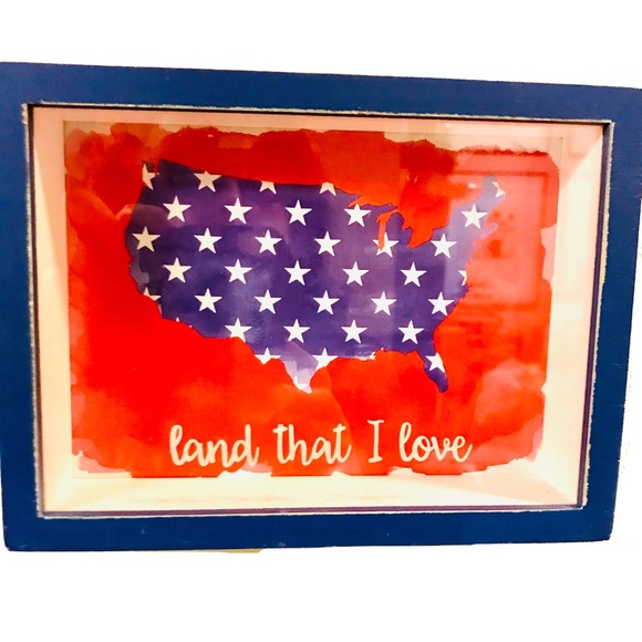 Primitives by Kathy Other - American Map Motivational Sign Shelf Sitter New